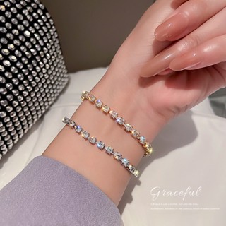 เครื่องประดับ สร้อยข้อมือ ประดับเพชร แบบดึงออกได้ แฟชั่นสไตล์เกาหลี สําหรับผู้หญิง