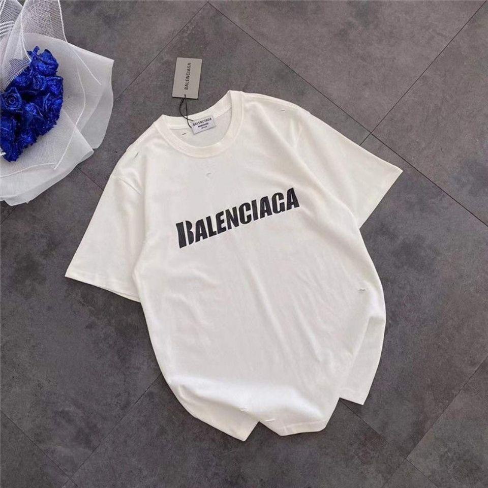 balenciga-เสื้อยืดแขนสั้น-ผ้าฝ้าย-พิมพ์ลายตัวอักษรปารีส-ทรงหลวม-แฟชั่นฤดูใบไม้ผลิ-และฤดูร้อน-สําหรับผู้หญิง