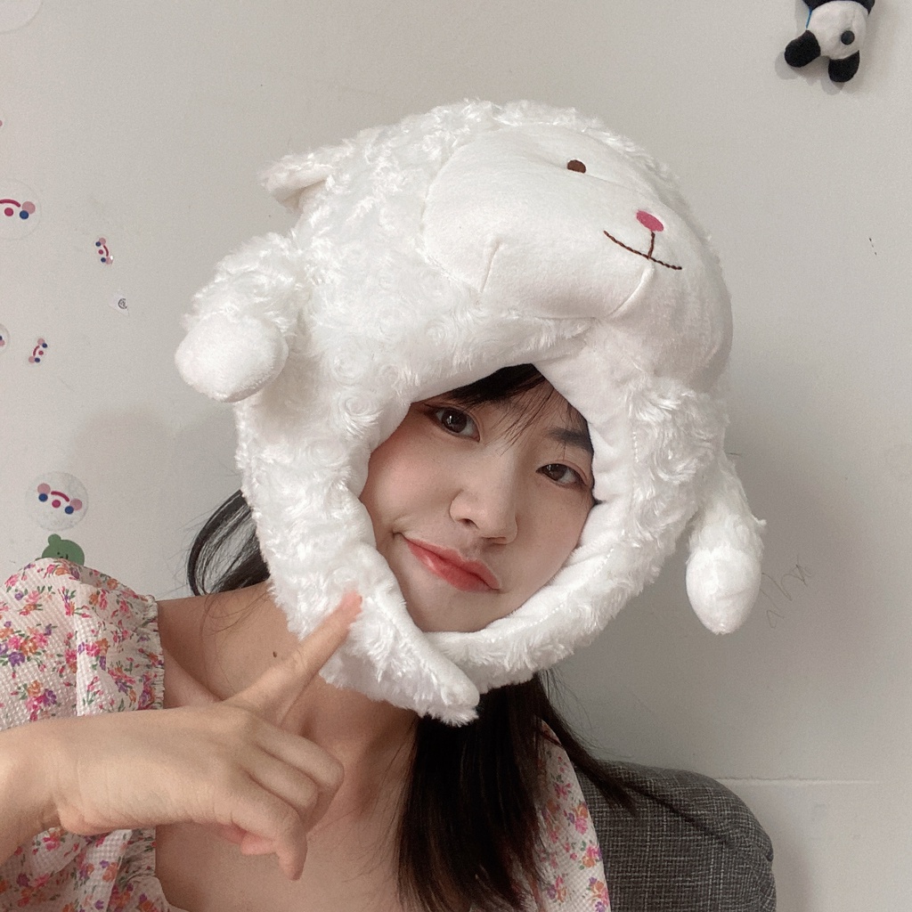 yixi-หมวกแกะน่ารัก-สีขาว-พร็อพถ่ายรูปวันเกิด-สไตล์ญี่ปุ่น-สําหรับเด็กผู้หญิง