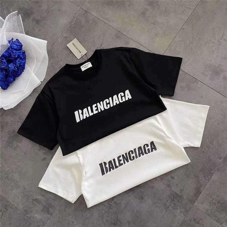 balenciga-เสื้อยืดแขนสั้น-ผ้าฝ้าย-พิมพ์ลายตัวอักษรปารีส-ทรงหลวม-แฟชั่นฤดูใบไม้ผลิ-และฤดูร้อน-สําหรับผู้หญิง