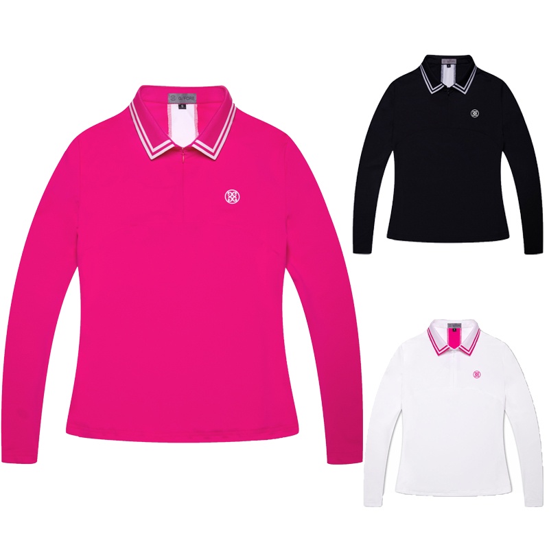 G/FORE golf Clothing Ladies Lapel Long Sleeve golf Outdoor Sports ...