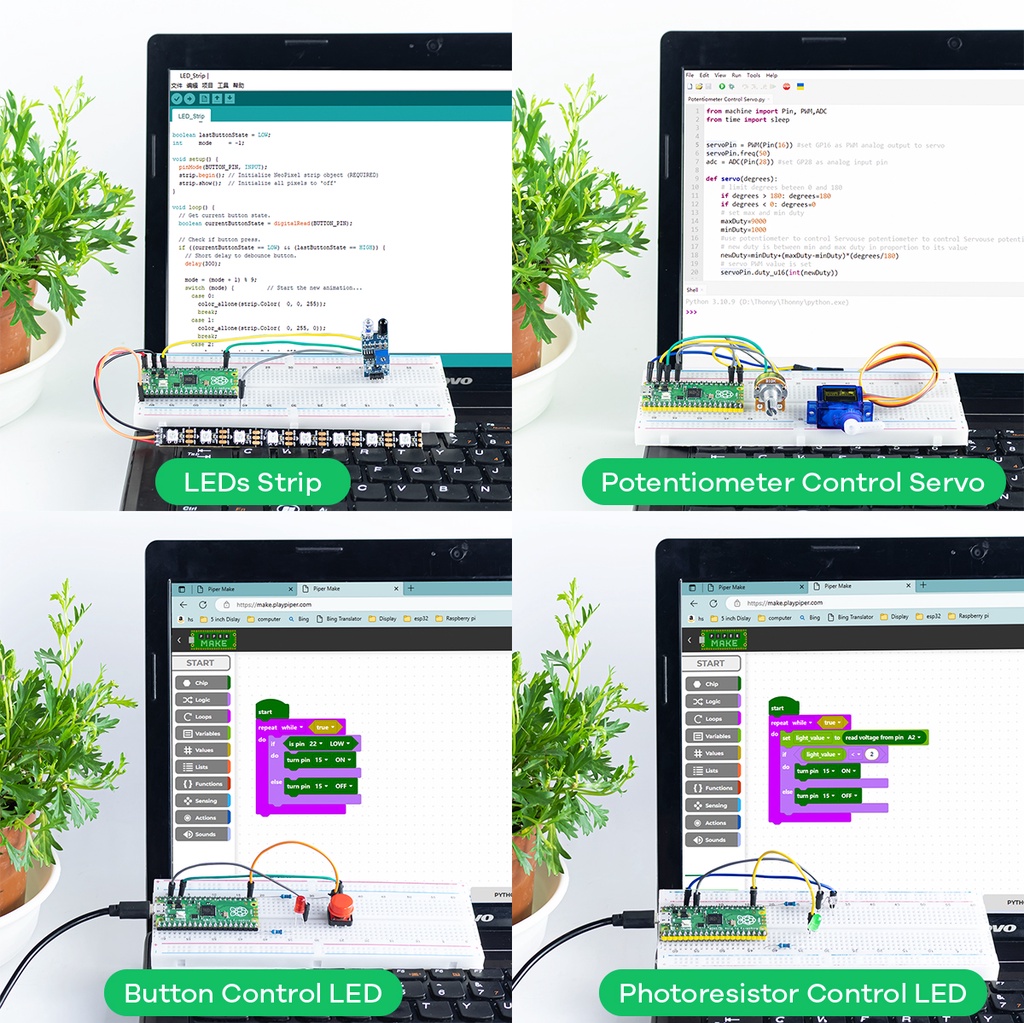 LAFVIN Basic Pico Starter Kit for Raspberry Pi Pico with Detailed ...