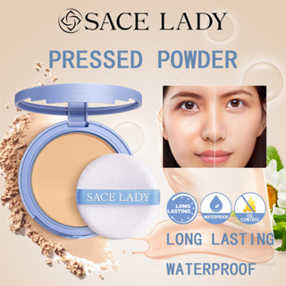 Sace LADY แป้งฝุ่น ควบคุมความมัน เนื้อแมตต์ ติดทนนาน ไร้ที่ติ แป้งแต่งหน้า พร้อมกระจก