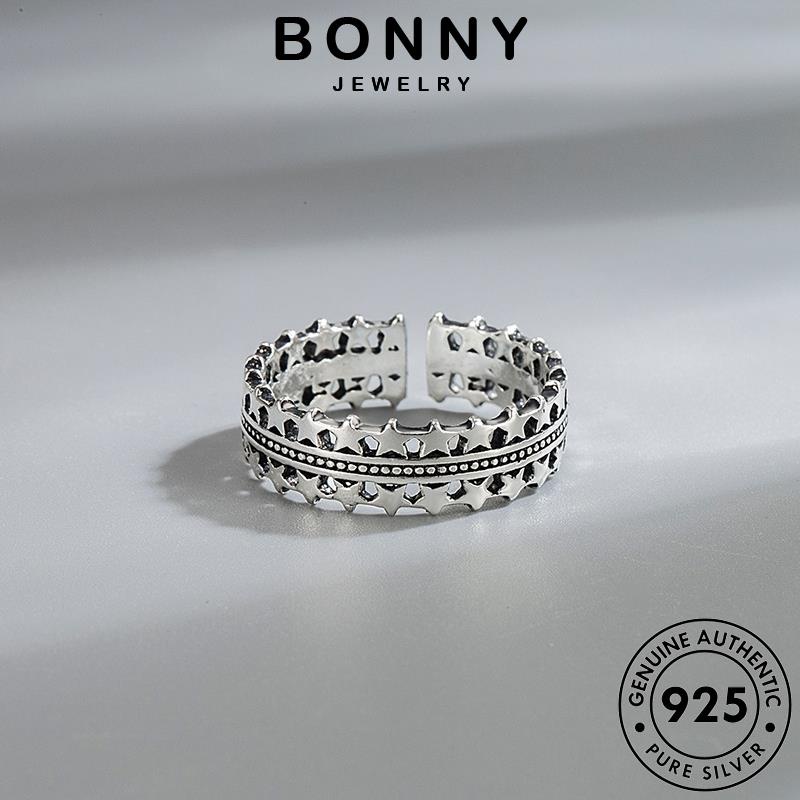 bonny-jewelry-แฟชั่น-ต้นฉบับ-เกาหลี-แหวน-แท้-925-ผู้หญิง-เงิน-silver-วินเทจ-เครื่องประดับ-เครื่องประดับ-m040