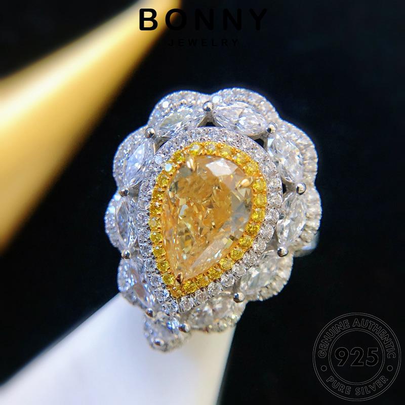 bonny-jewelry-เกาหลี-เงิน-แฟชั่น-ต้นฉบับ-ผู้หญิง-silver-หรูหรา-ซิทริน-ไพลิน-925-เครื่องประดับ-แหวน-ทับทิม-มรกต-เครื่องประดับ-แท้-m106