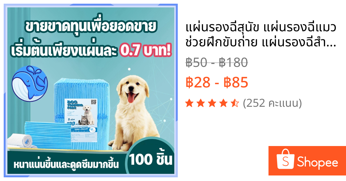 แผ่นรองฉี่สุนัข แผ่นรองฉี่แมว ช่วยฝึกขับถ่าย แผ่นรองฉี่สำหรับสัตว์เลี้ยง ผิวสัมผัสดี ซึมซับไว ดูดซึมเร็วแผ่นรองฉี่