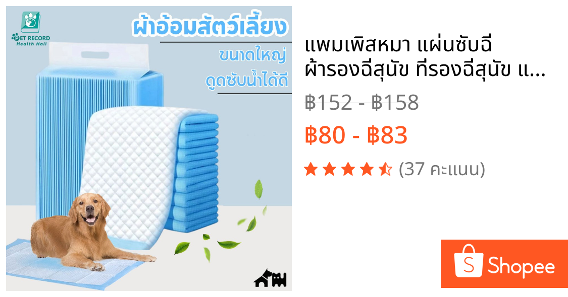 แพมเพิสหมา แผ่นซับฉี่ ผ้ารองฉี่สุนัข ที่รองฉี่สุนัข แผ่นรองฉี่สุนัข แผ่นลองฉี่สุนัข ผ้ารองฉี่หมา