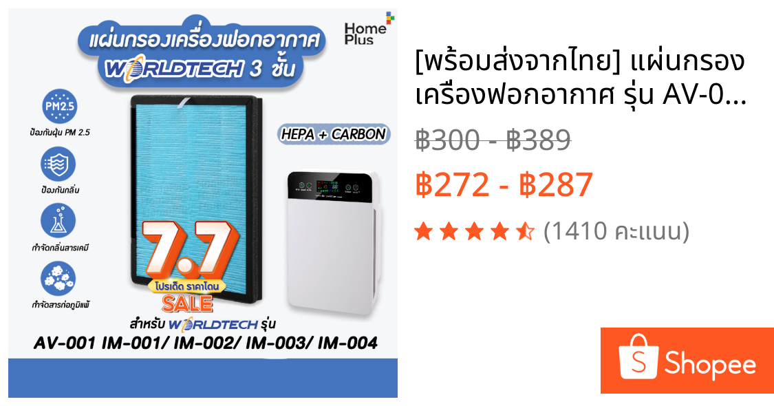 [พร้อมส่งจากไทย] แผ่นกรอง เครื่องฟอกอากาศ รุ่น AV-001 IM-001, IM-002, IM-003, IM-004 AVANA MGT WORLDTECH แผ่นกรอง Avana