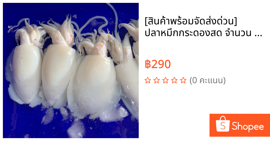 [สินค้าพร้อมจัดส่งด่วน] ปลาหมึกกระดองสด จำนวน 500 กรัม (ครึ่งกิโล)