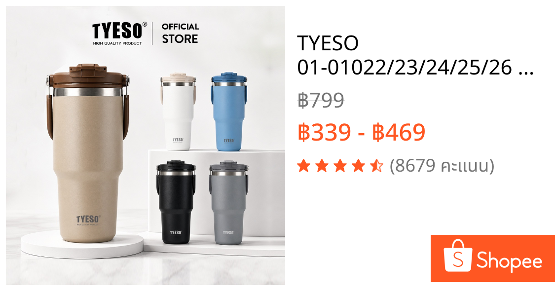 TYESO 01-01022/23/24/25/26 600ML/750MTumbler พร้อมที่จับ,ขวดน้ําฉนวนสุญญากาศพร้อมฝาปิด 2-in-1 และฟาง,ถ้วยกาแฟสแตนเลสผนังคู่แก้วเดินทางป้องกันการรั่วพลิก
