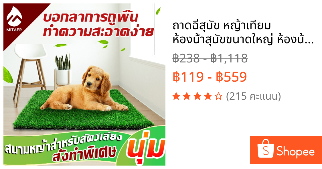 ถาดฉี่สุนัข หญ้าเทียม ห้องน้ำสุนัขขนาดใหญ่ ห้องน้ำหมา Dog Pee Padพร้อมหญ้าเทียม สำหรับฝึกให้สุนัขขับถ่าย แผ่นรองฉี่