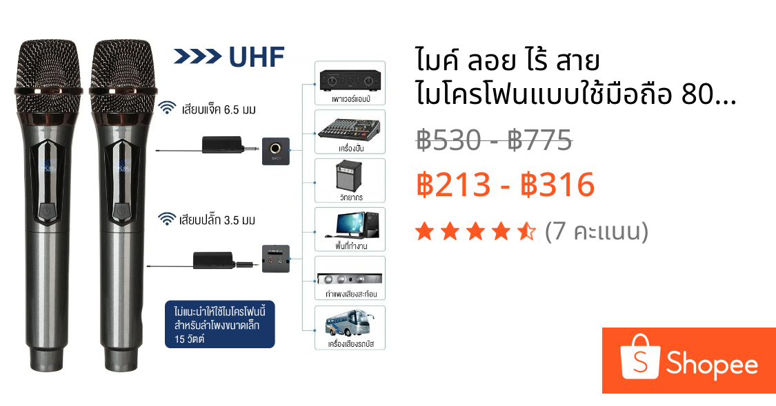 ไมค์ ลอย ไร้ สาย ไมโครโฟนแบบใช้มือถือ 80M ระยะทางรับ 2.4Ghz การชาร์จแบบ Type-C KTV เวทีวงดนตรีป