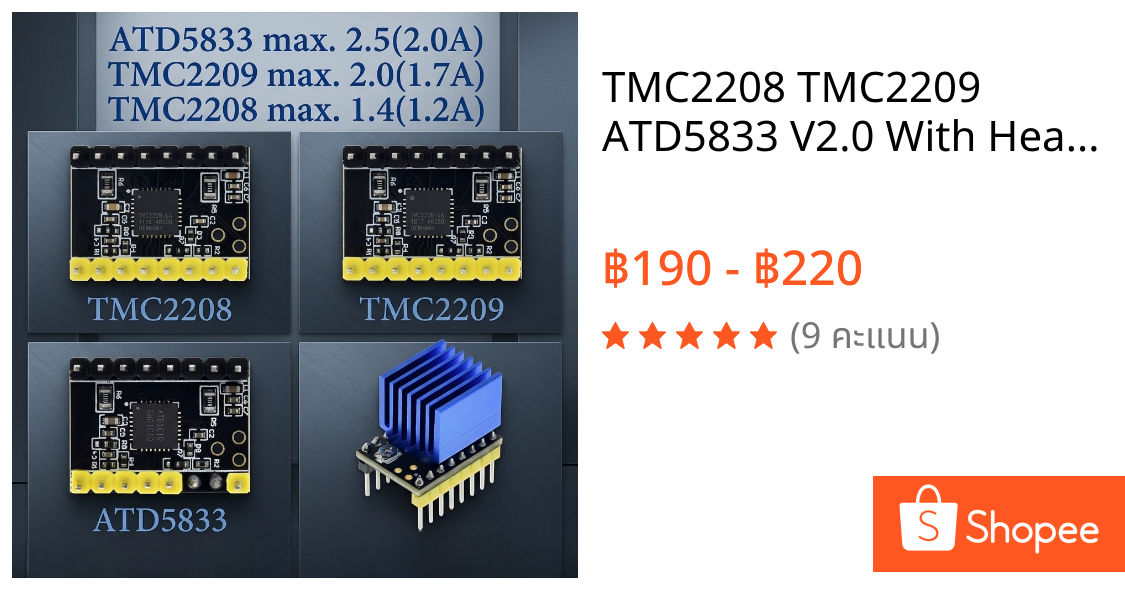 TMC2208 TMC2209 ATD5833 V2.0 With Heat Sink Stepper Motor Driver StepStick 3d Printer Parts 2.5A 256 Subdivision Silent