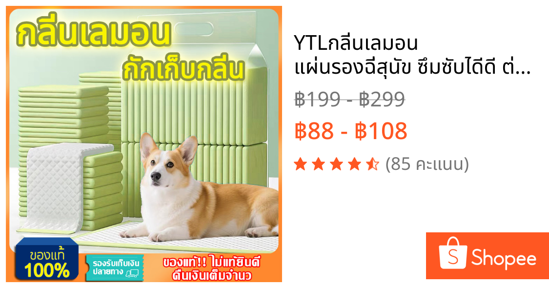 YTL🐶กลิ่นเลมอน🐶 แผ่นรองฉี่สุนัข ซึมซับไดีดี ต่อต้านแบคทีเรีย แผ่นรองฉี่ ผ้ารองฉี่สุนัข แผ่นรองฉี่แมว แผ่นรองซับ COD