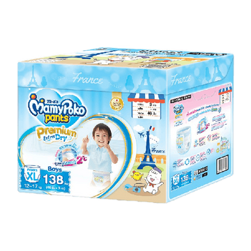MamyPoko Premium Extra Dry Toy Box มามี่โพโค กางเกงผ้าอ้อมเด็ก พรีเมี่ยม เอ็กซ์ตร้า ดราย รุ่นกล่องเก็บของเล่น ไซส์ M-XXL x 3 แพ็ค (Online Exclusive)