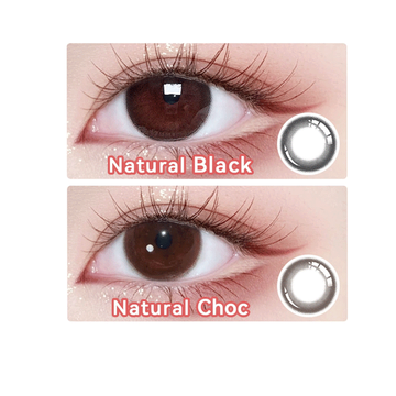 Midroo คอนแทคเลนส์สายตาปกติ Mini Natural Black / Brown ขนาดมินิ  ธรรมชาติ ขายดีมาก 14.0mm-1คู่