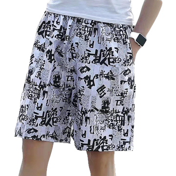 [4.4 Code 1244FASH500 ลด15% ขั้นต่ำ 0.-] กางเกงขาสั้นลำลอง กางเกงชายหาด ลายดอก ใส่เล่นน้ำ เอวยางยืดมีเชือกผูก ราคาถูก