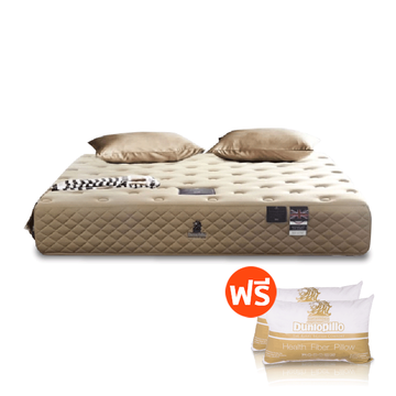 โปรโมชั่น : Dunlopillo ที่นอนยางพาราแท้ 100% ฉีดขึ้นรูป ผสาน 9ชั้นวัสดุคุณภาพสูง รองรับแนวส่วนโค้งเว้า รุ่น Bibury หนา 12นิ้ว แถมฟรีหมอนหนุนเพื่อนสุขภาพ ส่งฟรี