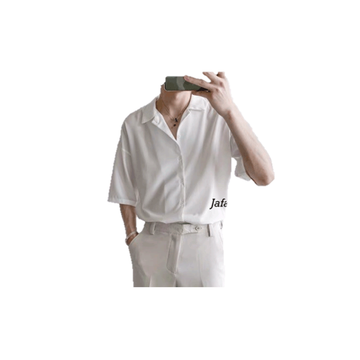 โปรโมชั่น : 9.9 ลด15% 15DD99 jafastore เสื้อเชิ้ตสีพื้นสไตล์เกาหลี 🇰🇷 เสื้อเชิ้ตผู้ชาย เชิ้ตสีพื้นมินิมอล