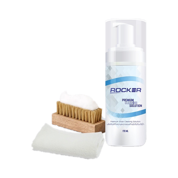BUY1 GET3 ROCKER น้ำยาซักรองเท้า น้ำยาทำความสะอาดรองเท้า (ของแท้)Premium ฟรีแปรง+ผ้าไมโคร คราบสกปรกไม่ง้อแด