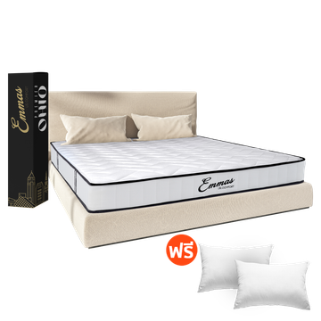 โปรโมชั่น : Emmas ที่นอนยางพาราแท้เสริมสปริง สัมผัสนุ่ม เด้ง แต่ยังช่วยรองรับสรีระ ลดสาเหตุของการปวดหลัง รุ่น Ohio 3.5ฟุต 5ฟุต 6ฟุต