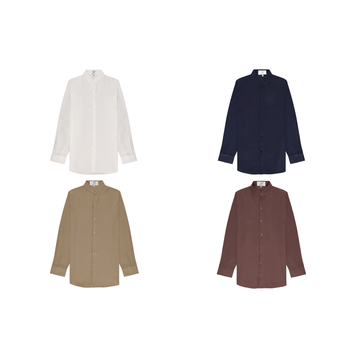 [ลด20% โค้ด FASMEN] S6: ราคาส่ง เสื้อเชิ้ตคอจีนแขนยาว สีพื้น พร้อมส่ง ไซซ์ M L XL XXL ผ้านิ่มใส่สบายไม่ร้อน