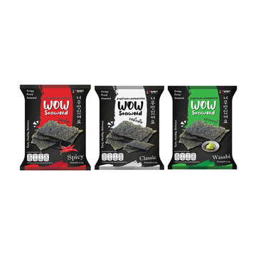 โปรโมชั่น : ใส่HQNFHHลดเพิ่ม 20%สาหร่ายทอดกรอบ ตรา ว้าว ซีวีด wow seaweed 12 กรัม สาหร่ายทะเลทอดกรอบ