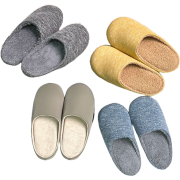 ใส่โค้ด KIMP103 HOGO รองเท้าใส่ในบ้าน slipper พื้นยาง กันลื่น สลิปเปอร์ สีพื้น เพื่อสุขภาพ รองเท้าสลิปเปอร์