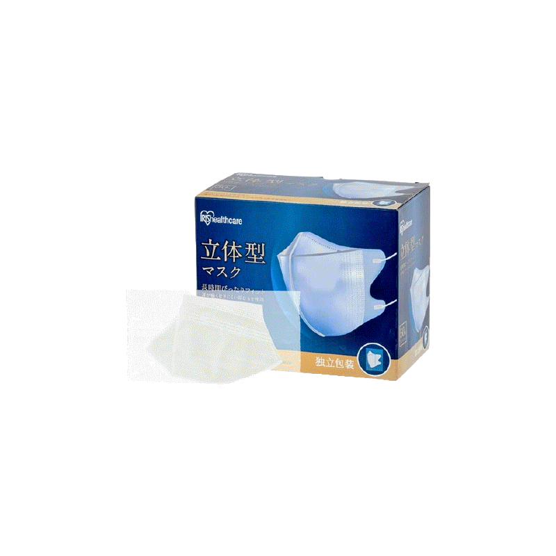 โปรโมชั่น : IRIS Ohyama 3D Mask กล่อง50ชิ้น หน้ากากอนามัยญี่ปุ่น IRIS Healthcare มี2สี 2แบบ