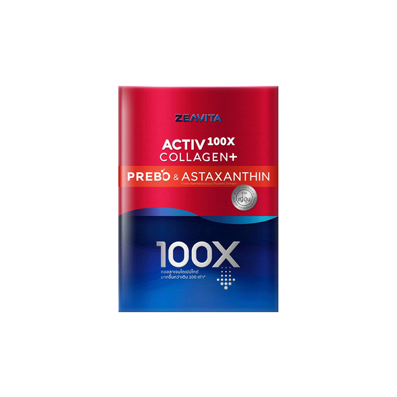 โปรโมชั่น : คอลลาเจน 100X พรีไบโอติกส์แอสตาแซนธิน 30ซองx1กล่อง ผิวกระชับ ลดริ้วรอย ผิวขาว กลูต้า ผิวกระจ่างใส วิตามิน อาหารเสริม่