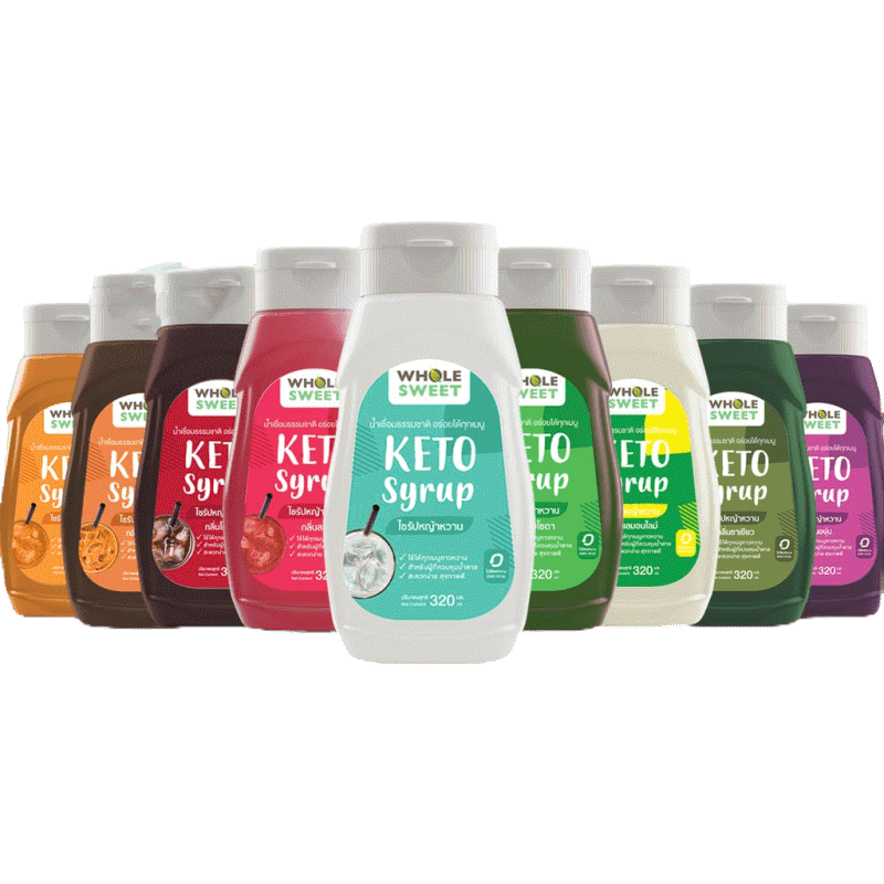 โปรโมชั่น : Whole Sweet โฮลสวีท ไซรัปหญ้าหวาน น้ำเชื่อมหญ้าหวาน สูตรคีโต 320 มล. Keto Syrup สารให้ความหวานทดแทนน้ำตาล