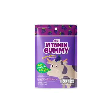 MK Vitamin Gummy วิตามินกัมมี่ องุ่นเคียวโฮ 1 ซอง ขนม เยลลี่ อร่อย มีแคลเซียมสูง บำรุงกระดูกและฟัน