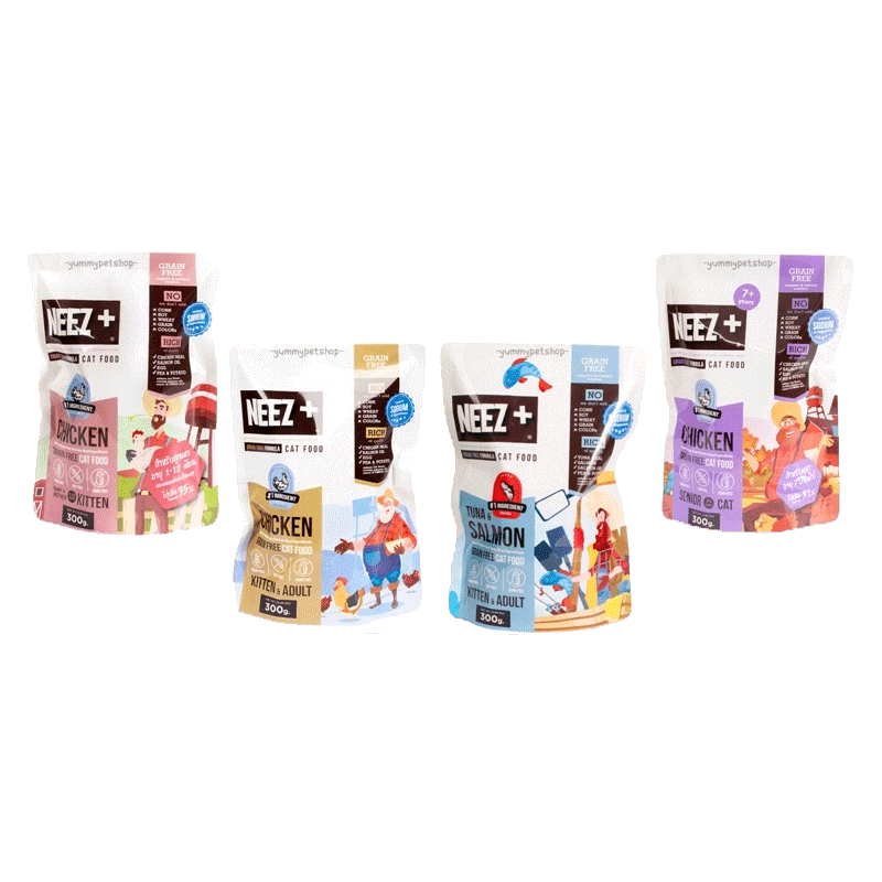โปรโมชั่น : อาหารแมว Neez Plus อาหารแมวเกรดพรีเมียม ขนาด 300g