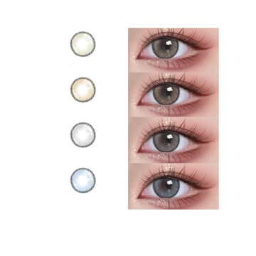 Midrooแว่นตาสายตาสั้น คอนแทคเลนส์ขนาดมินิ คอนแทก คอนแทคเลนส์ Fog Brown/ Fog Grey Mini Size-14.0mm