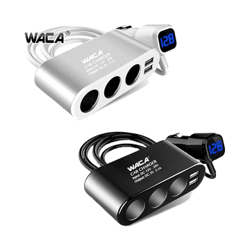 ส่งฟรี WACA Car Charger Z13 หัวชาร์จในรถยนต์ ที่จุดบุหรี่ 3ช่อง USB 2ช่อง ที่ชาร์จในรถ หัวชาร์จ 12V~24V U35 ^XA