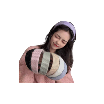 โปรโมชั่น : ที่คาดผมเกาหลี ไหมพรมเเบบถัก ขนาดใหญ่ ใส่แต่งหน้าล้างหน้าดีมาก อ่อนโยนและอ่อนหวาน ผ้าโพกผม