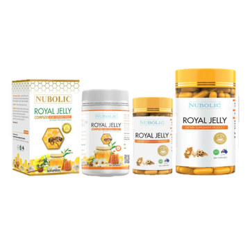 ล็อตใหม่พร้อมส่งสูตรเดิม&สูตรใหม่[120/365]นมผึ้งคุณภาพดีNubolic Royal Jelly ของแท้มีQR.✔