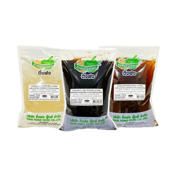 โปรโมชั่น : บุกไข่มุก ครบทุกรส รสบราวน์ชูการ์ น้ำผึ้ง และน้ำตาล บุกใส ไม่มีแป้ง ตราติ่งฟง 600กรัม