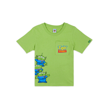 Disney Toy Story Green Man Family Men Women Crop & Kids T-Shirt -เสื้อยืดครอบครัวดิสนีย์ ทอย สตอรี่ เอเลี่ยน ผู้ชาย และเด็ก สินค้าลิขสิทธ์แท้100% characters studio