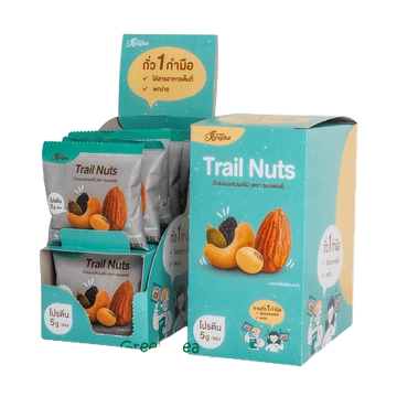 Xongdur Trail Nuts *กล่องใหญ่12ซอง* ถั่วรวม ผสมผลไม้ Mixed nut 240g. (20g.x12ซอง) ซองเดอร์