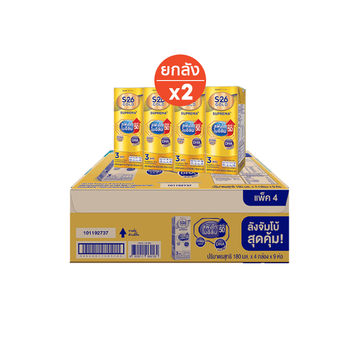 S-26 UHT Gold Pro cases (72 boxes) เอส 26 นมกล่องยูเอชที โกลด์ โปร แพ็ค 4 x 9 1 ลัง (72 กล่อง)