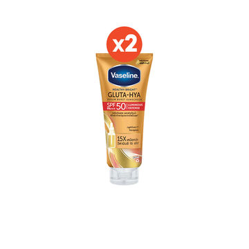 โปรโมชั่น : วาสลีน กลูต้า-ไฮยา เซรั่มกันแดด SPF50 260 มล.x2 Vaseline Gluta Hya Serum Sunscreen SPF50 260 ml.x2