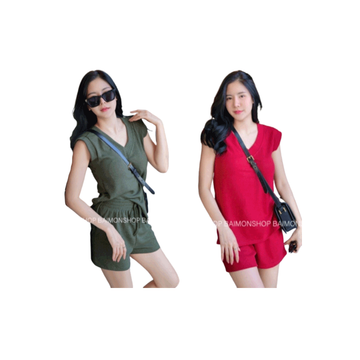 โปรโมชั่น : aimorn_shopเซทเสื้อกางเกงขาสั้น 🧡❤️ใส่แล้วน่ารักคิ้วท์ๆ ใส่ได้ทุกโอกาสจริงๆ แมทซ์ชิค สุดๆ ผ้าสวยใส่สบาย