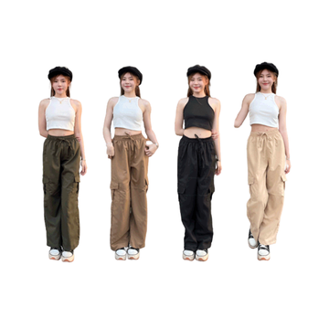 โปรโมชั่น :  SpinnyHouse  กางเกงคาร์โก้ ขากระบอก ผ้าไมโครเนื้อดีงานสวย แมชง่าย ดีเทลกระเป๋าข้าง สไตล์วัยรุ่น รุ่น กางเกงคาร์โก้