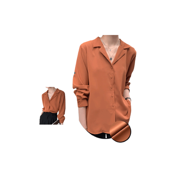 โปรโมชั่น : เสื้อเชิ้ตใส่ทำงานผู้หญิง Deep collar shirt freesize ใส่โค้ด ISSA13MAR ลด 130 เสื้อเชิ้ตปกต่ำ