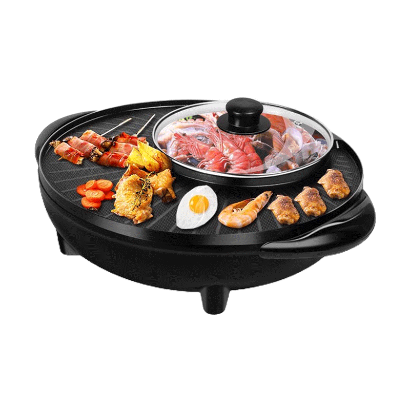 [โค้ด PUN97N ลด15% สูงสุด 30 ]หม้อไฟฟ้า 2 IN 1 ชาบูบาบีคิว หม้อสุกี้ไฟฟ้า บาร์บีคิว กะทะปิ้งย่าง เตาย่างบาบีคิวไฟฟ้า