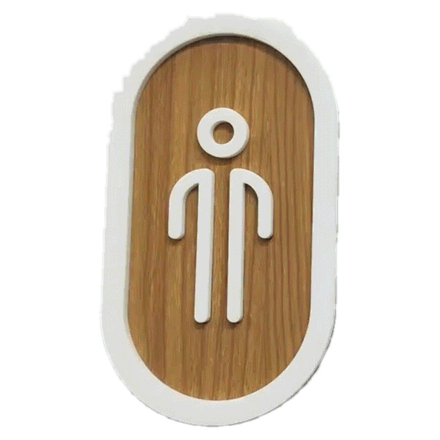 [FudFudAR] ฝุด-ฝุด-อะ ป้ายห้องน้ำ แบบที่ 33 ป้ายห้องน้ำอะคลิลิค และไม้แท้ Acrylic Wood ป้ายห้องน้ำ minimal