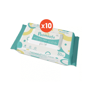 โปรโมชั่น : 【24h to send】Poomsoft ทิชชู่เปียก Baby Wipes 80แผ่นx10แพ็ค 800 แผ่น ทิชชู่เปียกเด็ก กระดาษทิชชู่เปียก
