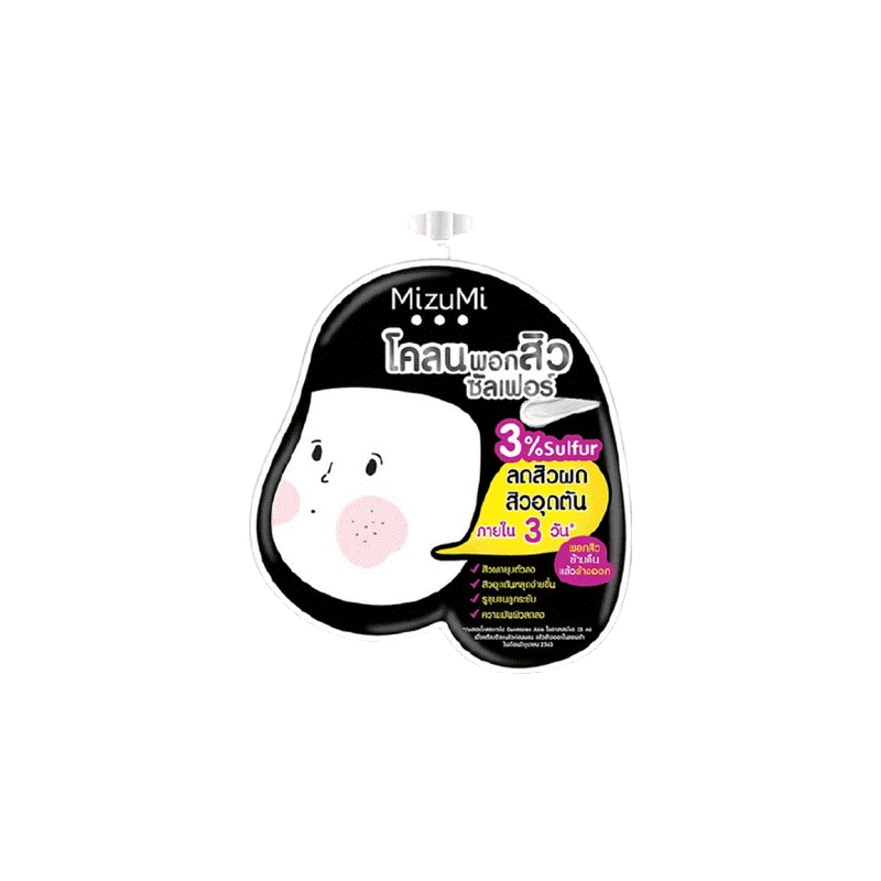 (ของแท้ 100% ฉลากไทย) MizuMi Sulfur Acne Clay 6g.