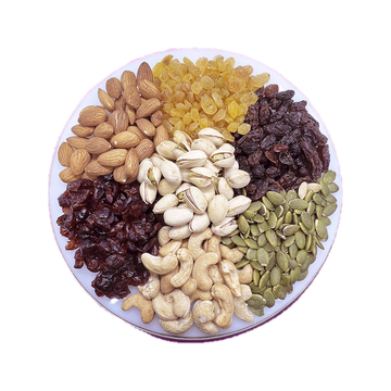 ถั่ว ธัญพืช ผลไม้อบแห้ง ธัญพืชอบและดิบ Nuts Raisins Dried Fruit อัลมอนด์ เม็ดมะม่วง พริกทอด แครนเบอร์รี่ มะเดื่อ เก๋ากี้